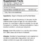 Nano Colloidal Silver Supplement Facts